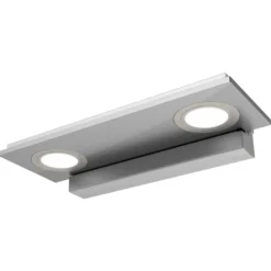 Zweiflammige LED-Wandleuchte Pano, metallic
