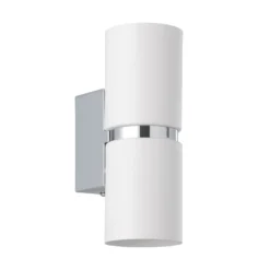 Zweiflammige LED-Wandleuchte Passa, rund, weiß